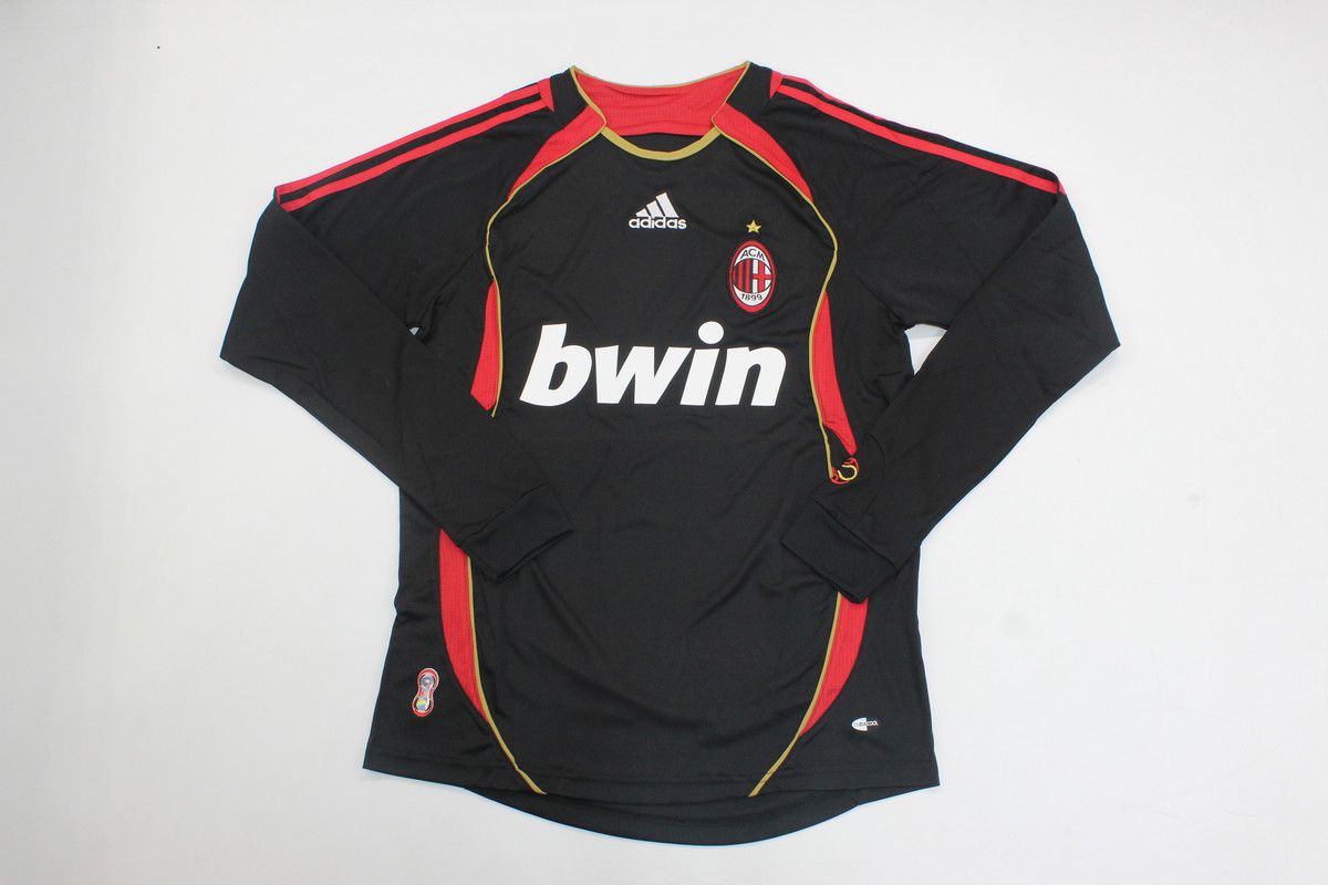 AAA Quality AC Milan 06/07 Third Black Long Soccer Jersey